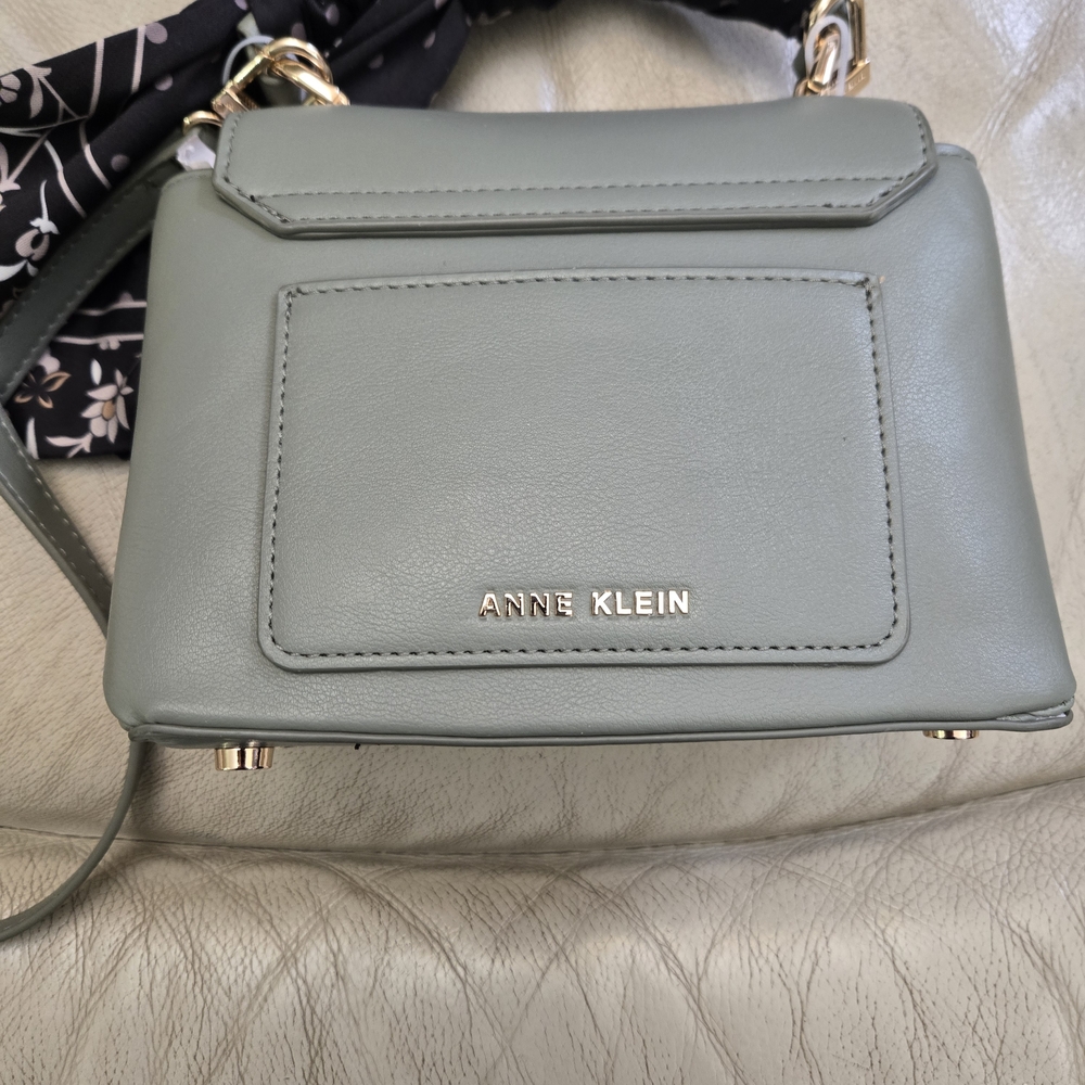 Anne Klein Purse Olive Green Andie Top Handle Crossbody 6" X 7.5" X 3 1/2" - Picture 2 of 16